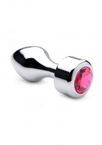 Weighted Base Aluminum Plug Pink Gem - Large