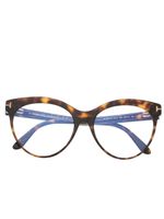 TOM FORD Eyewear lunettes de vue à monture papillon - Marron - thumbnail