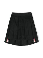 Thom Browne Kids Super 120s pleated wool skirt - Noir