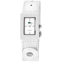 Lacoste horlogeband 2000655 / LC-43-3-14-2207 Leder Wit 18mm + wit stiksel