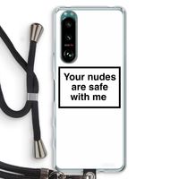 Safe with me: Sony Xperia 5 III Transparant Hoesje met koord