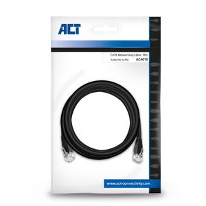 ACT AC4010 netwerkkabel Zwart 10 m Cat6 U/UTP (UTP)