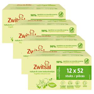 Zwitsal - Billendoekjes- Nature & Care Plasticvrij - 2496 babydoekjes - 48 x 52 stuks