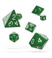 Oakie Doakie Dice RPG Set Solid - Green (7) - thumbnail