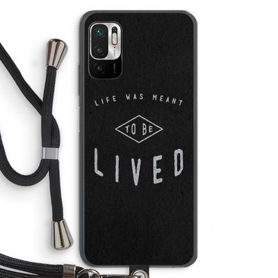 To be lived: Xiaomi Redmi Note 10 5G Transparant Hoesje met koord