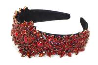 Strass haarband rood