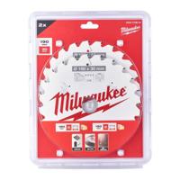 Milwaukee Accessoires cirkelzaagblad | 165 x 15,87 mm | 24.40t | 2 delig - 4932479837