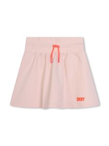 Dkny Kids jupe en coton à taille élastiquée - Rose