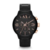 Horlogeband Armani AX1350 Staal Zwart 22mm - thumbnail