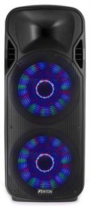 Fenton FT215LED actieve 1600W mobiele 2x15 inch speaker met LED-show