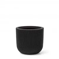 Pot bol groove d23h21cm zwart