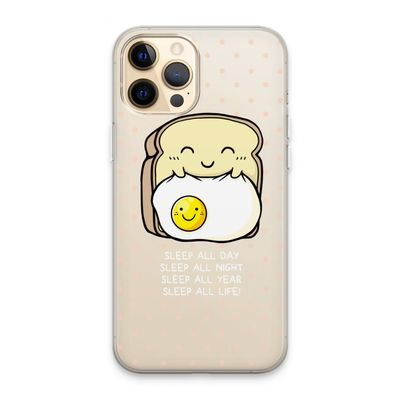 Sleep All Day: iPhone 13 Pro Max Transparant Hoesje