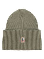 Parajumpers bonnet en maille nervurée à patch logo - Vert