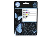 HP 963 4-pack originele inktcartridges zwart/cyaan/magenta/geel