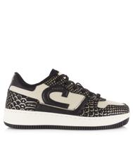 Cruyff Cruyff - Campo Low Lux black/cream Zwart Leer Lage sneakers Dames - thumbnail