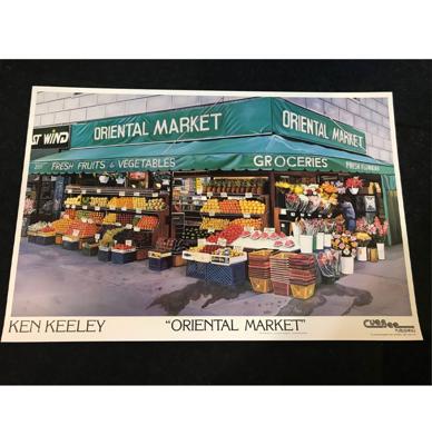 Ken Keeley "Oriental Market" Poster - 1987 - 60 x 80 cm