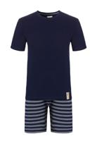 Phil & Co Phil & Co Heren Shortama Korte Pyjama Katoen Blauw