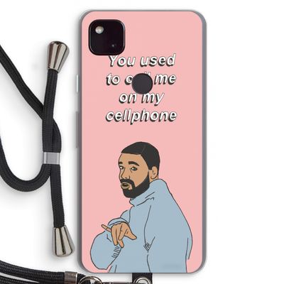 Hotline bling: Pixel 4a 5G Transparant Hoesje met koord