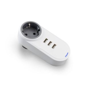 Caliber stekkerdoos met 3x USB Poorten - Overspannings- en Kinderbeveiliging - USB Adapter (HPS1101U)