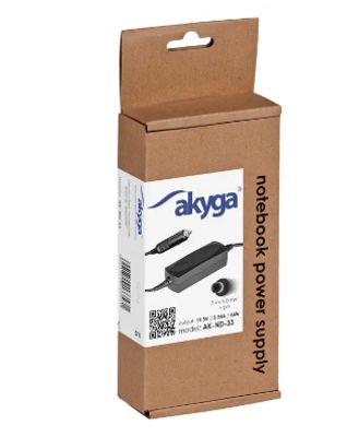 Akyga AK-ND-33 netvoeding & inverter Auto 65 W Zwart