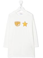 Chiara Ferragni Kids t-shirt à logo brodé - Blanc - thumbnail