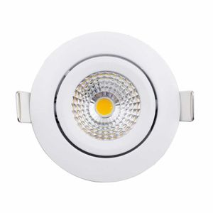 LED inbouwspot wit 520 lumen 5W 2000K - 3000K breedstralend 60° diameter 82mm 23mm hoog IP54
