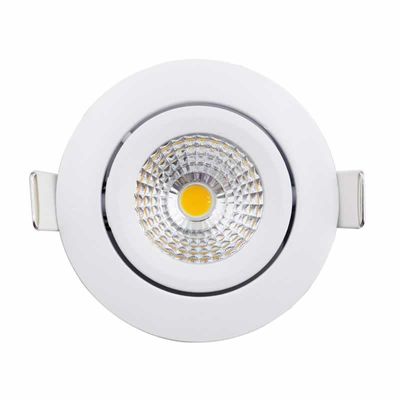 LED inbouwspot wit 520 lumen 5W 2000K - 3000K breedstralend 60° diameter 82mm 23mm hoog IP54
