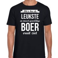 Dit is hoe de leukste en meest geweldige boer eruit ziet cadeau t-shirt zwart heren