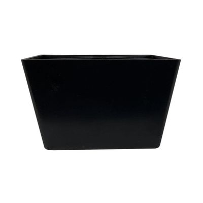 Meubelpoot zwart taps 10 bij 10 cm en hoogte 6 cm van kunststof, taps 10 x 10 cm / 8 x 8 cm