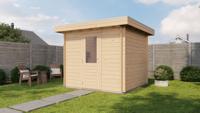 Lugarde Select Zwolle Blokhut 250x250cm - Onbehandeld- Plat dak- - Lugarde Select