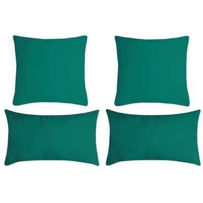 Stof Textile sierkussen Nelson - 4x - emerald groen - 2 formaten - polyester