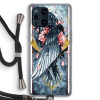 Golden Raven: Oppo Find X3 Transparant Hoesje met koord