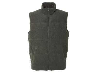 esmara Men Corduroy heren bodywarmer (Donkergroen, S)