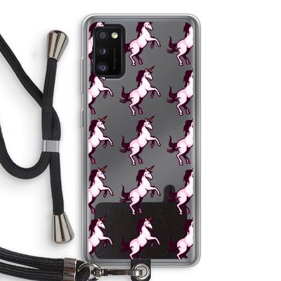 Musketon Unicorn: Samsung Galaxy A41 Transparant Hoesje met koord