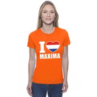 Oranje I love Maxima shirt dames - thumbnail