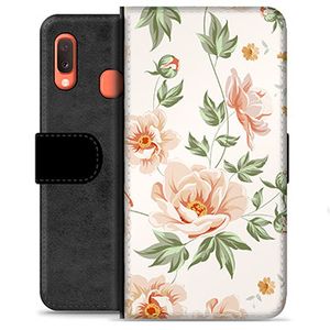 Samsung Galaxy A20e Premium Wallet Hoesje - Bloemen