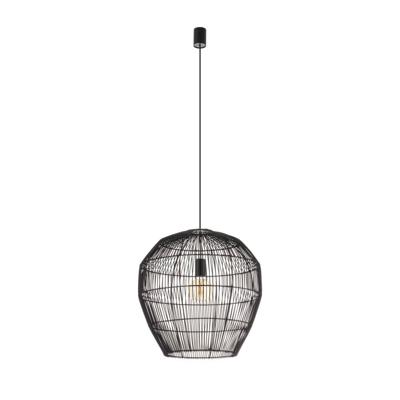Lyora Rotan hanglampHaiti M Ø 50cm zwart - 11167