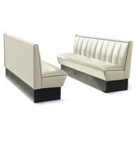 Classic Retro Diner Bank Bel Air HW180 Gebroken Wit