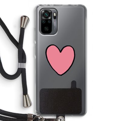Hartje: Xiaomi Redmi Note 10 Pro Transparant Hoesje met koord