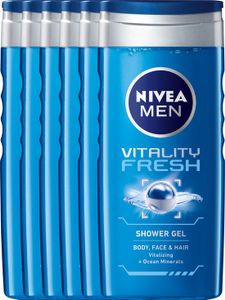 Nivea Men Vitality Fresh Douchegel Voordeelverpakking 6x250ml