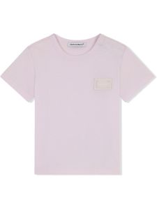 Dolce & Gabbana Kids t-shirt à patch logo - Gris