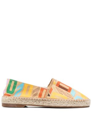 DSQUARED2 espadrilles à logo intégral - Jaune