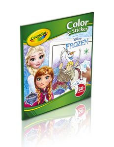 Crayola kleur- en stickerboek Disney Frozen II groen 36-delig