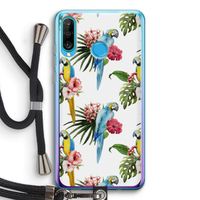 Kleurrijke papegaaien: Huawei P30 Lite Transparant Hoesje met koord