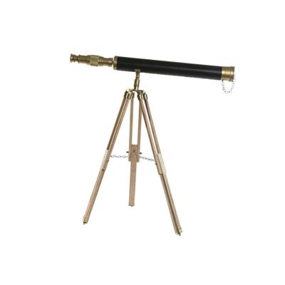 Decoratieve figuren Home ESPRIT Bruin Gouden Vintage Telescoop 63 x 40 x 70 cm