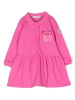 Moncler Enfant robe évasée à col polo - Rose - thumbnail