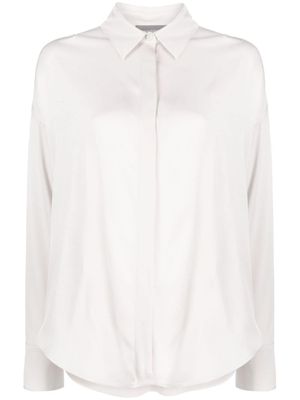 Lorena Antoniazzi chemise à fermeture dissimulée - Gris