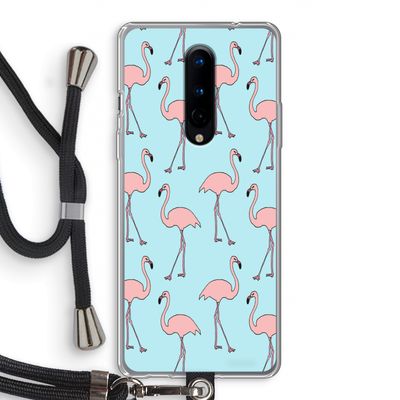 Anything Flamingoes: OnePlus 8 Transparant Hoesje met koord
