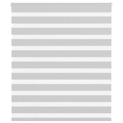 VidaXL Zebra rolgordijn 105x150 cm stofbreedte 100,9 cm lichtgrijs