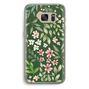 Botanical green sweet flower heaven: Samsung Galaxy S7 Transparant Hoesje
